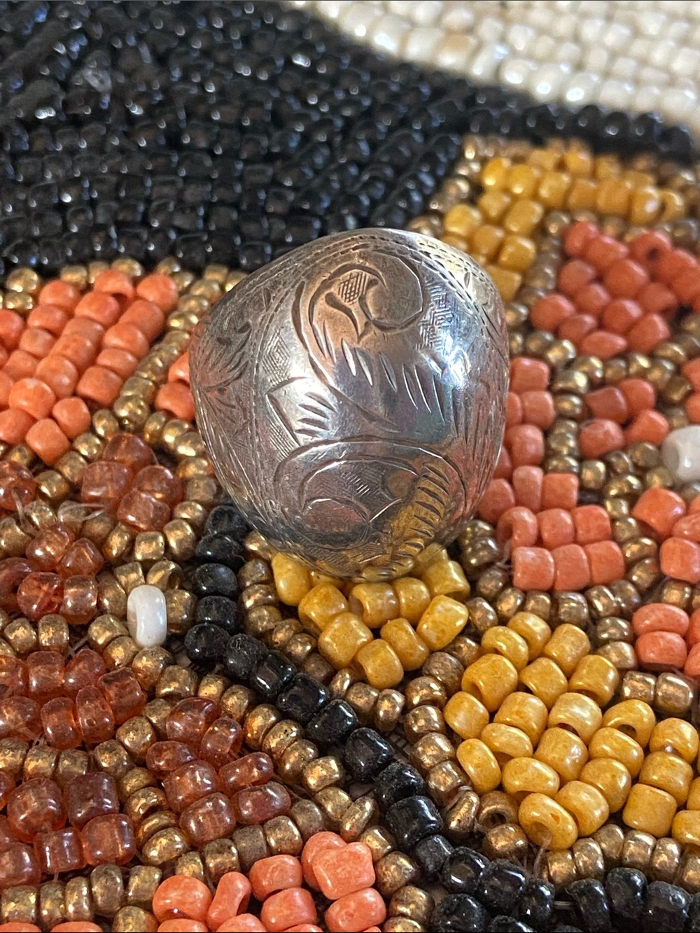 Vintage Western Sterling Silver Ring Size 8 Great Condition